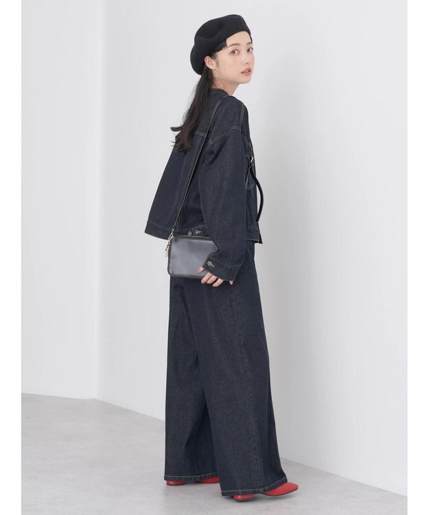 earth music&ecology フロントジップデニムパンツ Indigo