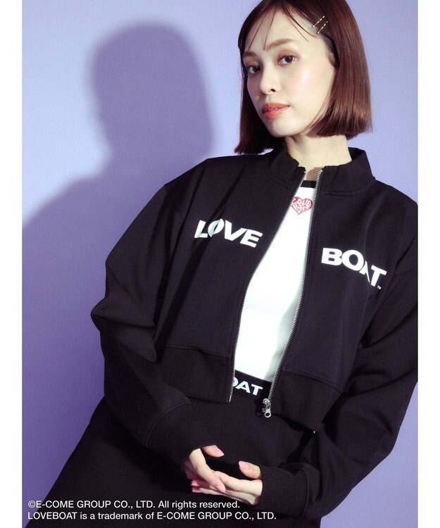 Green Parks ■別注　ＬＯＶＥ　ＢＯＡＴ　ショートトラックジャケット Black