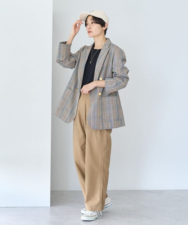 AMERICAN HOLIC Ｗボタンテーラードジャケット Check