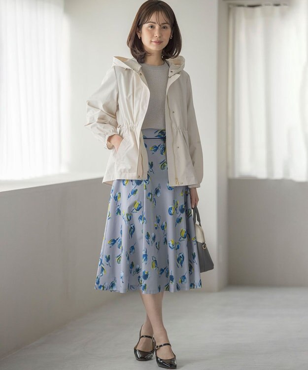 組曲 チューリッププリント フレアスカート ロイヤルブルー系5