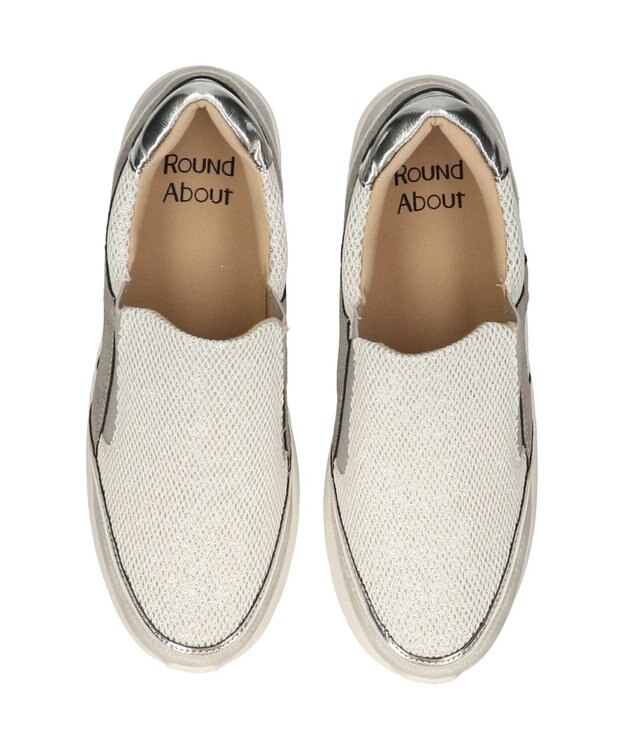Bridget Birkin 【Round About】ヒールアップスリッポンスニーカー シルバーコンビ