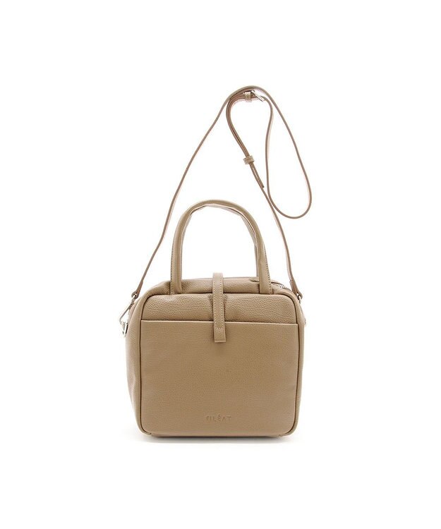 MioFIRANO ボックス本革ハンドバッグ 2WAY　fiLEAT フィリート GRAY