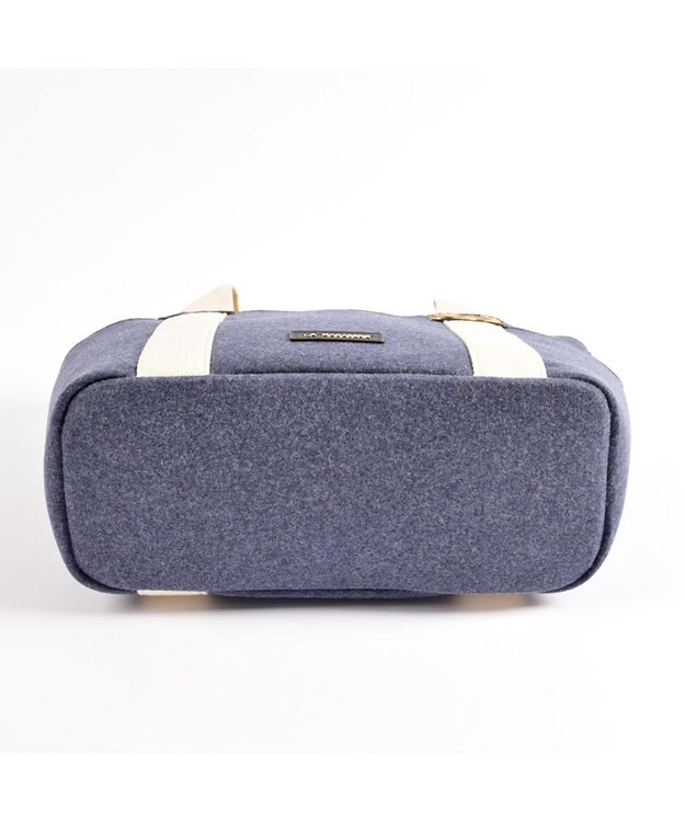 LA BAGAGERIE フェルト×カウヘアートート ネイビー