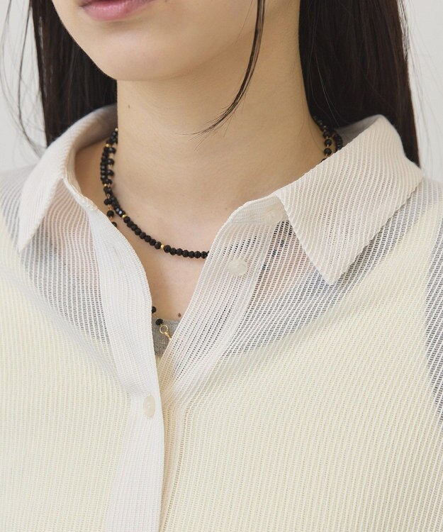 AMERICAN HOLIC メッシュ長袖シャツ Ivory