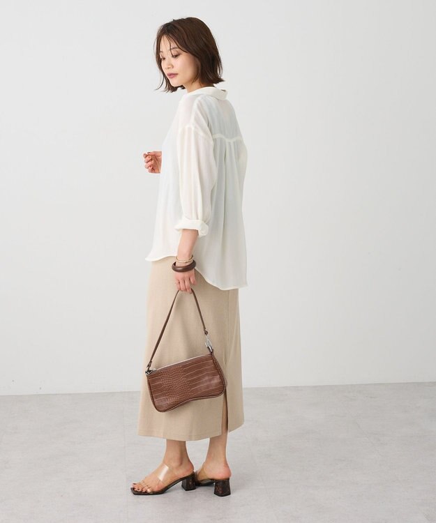 CRAFT STANDARD BOUTIQUE オーガンジーブラウス Ivory