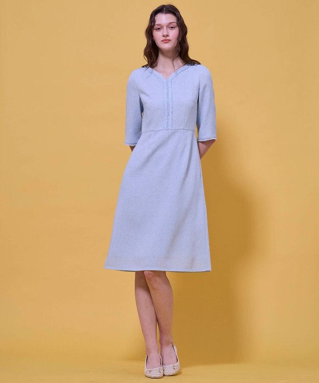 TOCCA FROST MIST TWEED ドレス スカイブルー系5