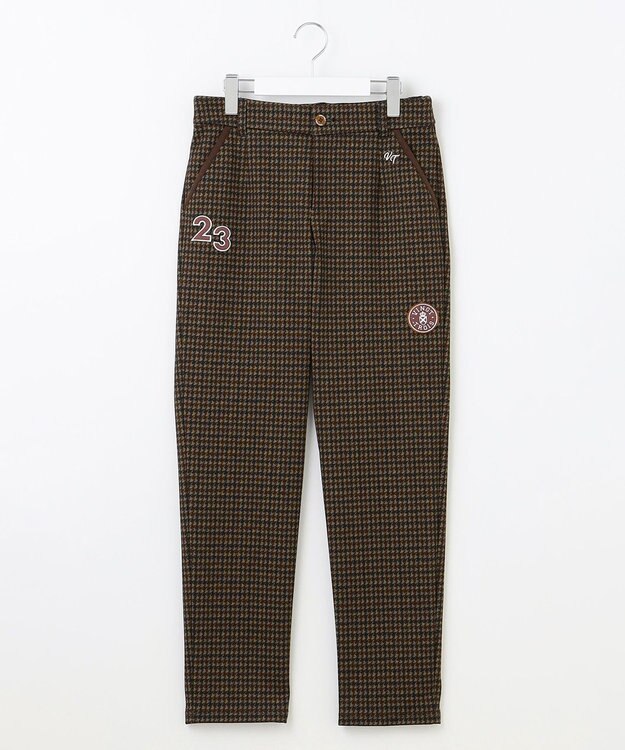 23区GOLF 【WOMEN】ガンクラブチェックテーパードパンツ ダークブラウン系3