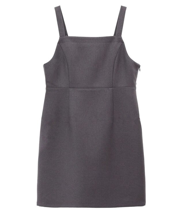 earth music&ecology スクエアネックミニワンピース Gray