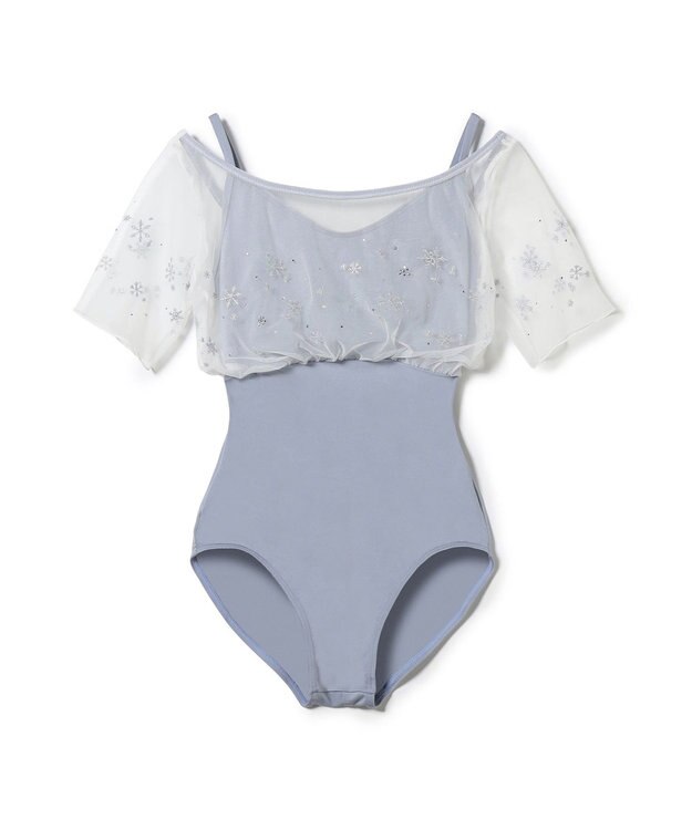 Chacott ハーフスリーブレオタード パールグレー