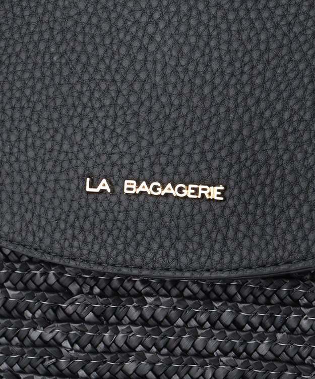 LA BAGAGERIE フラップかごトートバッグ ブラック