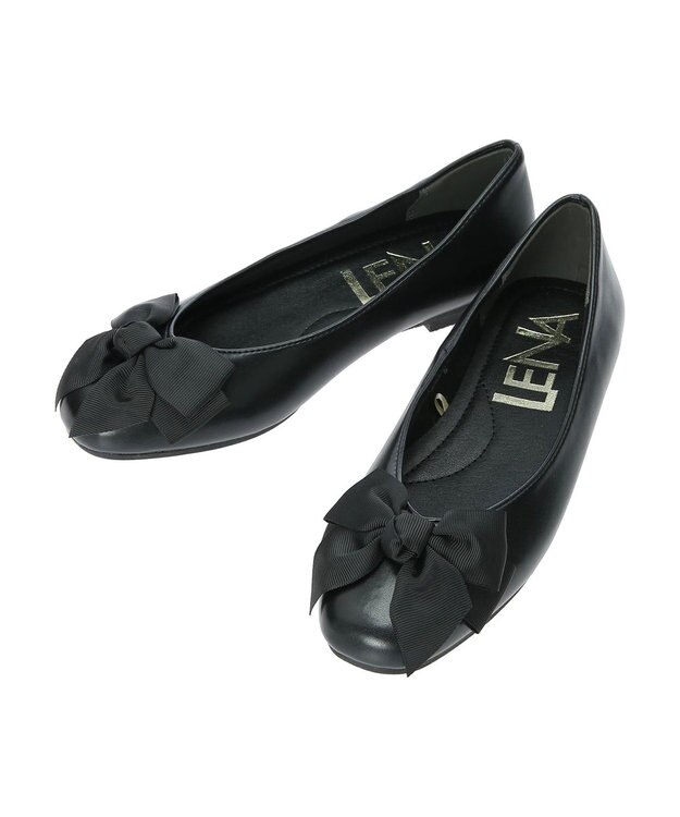 Green Parks ・ＬＥＮＡ　リボンフラットパンプス Black
