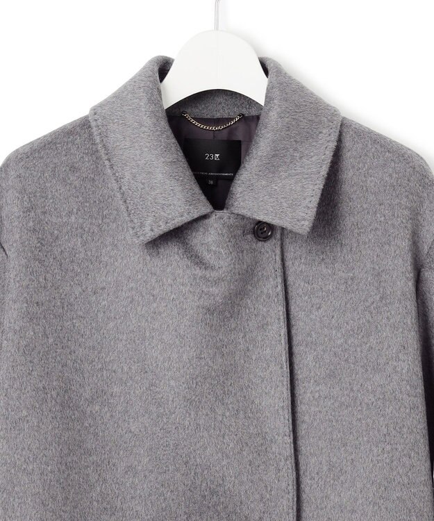 23区 S COLOMBOカシミヤビーバー ダブルフロント チェスターコート グレー系