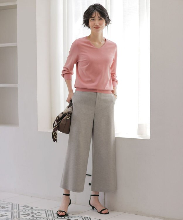 J.PRESS LADIES houndstooth スクエア スカーフ ブラウン系