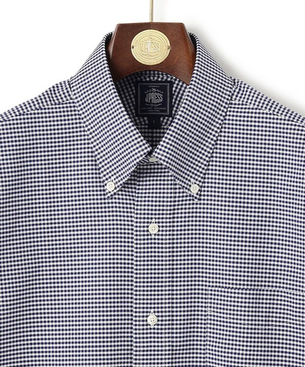J.PRESS MEN 【WEB・一部店舗限定】ギンガムチェック 半袖シャツ/B.D ネイビー系3