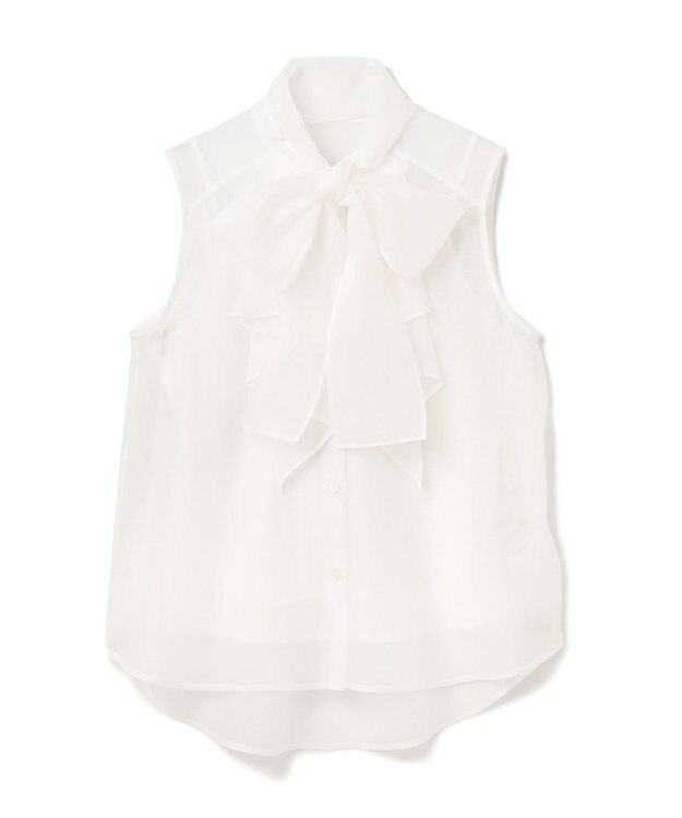 GRACE CONTINENTAL シアーボウタイノースリーブ ホワイト
