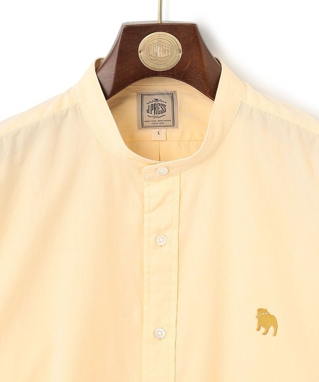 J.PRESS MEN 【WEB限定】ピンオックスバンドカラーバックブル シャツ イエロー系
