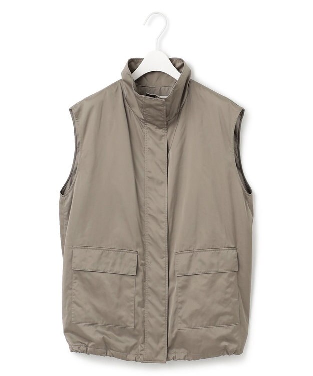 ICB 【洗える】グランウォームソフトサテン ミリタリーベスト フォーン系