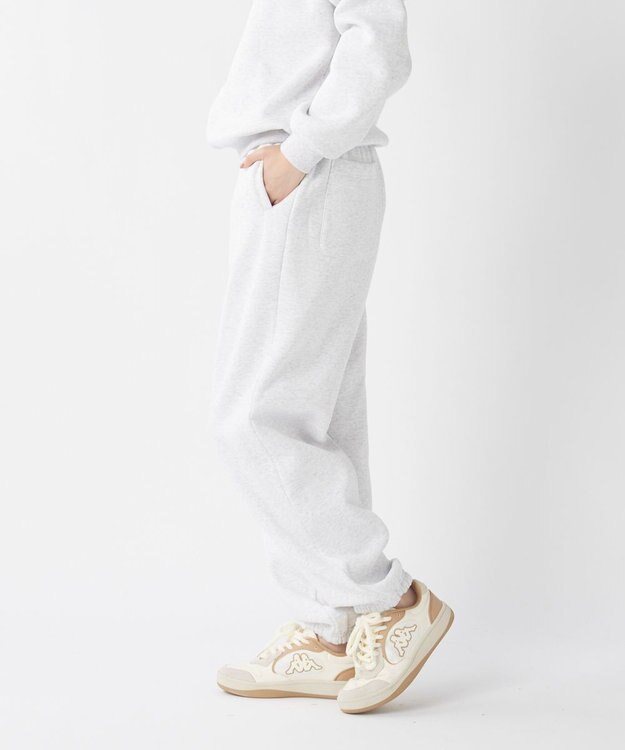 OP／FILA 【Kappa】シンプルロゴ ユニセックススウェットパンツ ホワイト