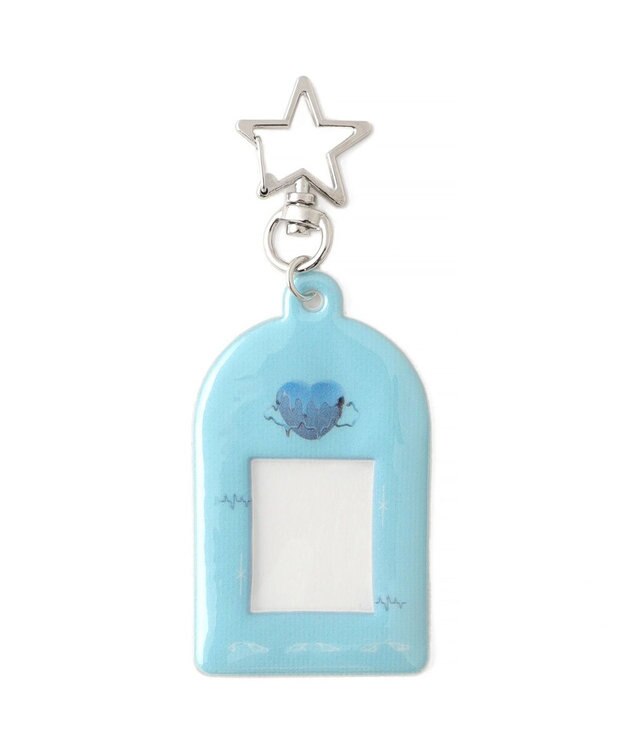 WEGO 【痛バ＆推し活グッズ】ラメモチーフIDフォトケースキーホルダー サックス