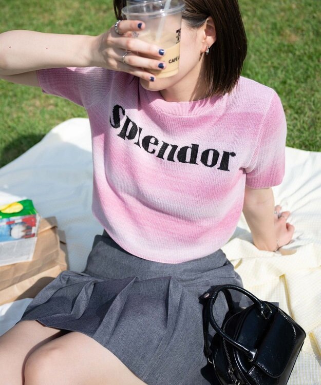 WEGO グラデーションちびニットT ピンク