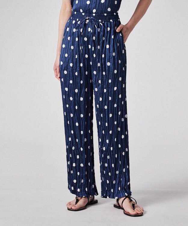 Paul Smith Large Polka ワイドパンツ インディゴブルー