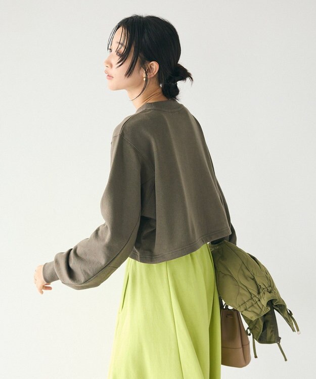 CRAFT STANDARD BOUTIQUE カレッジプリントショートプルオーバー Khaki