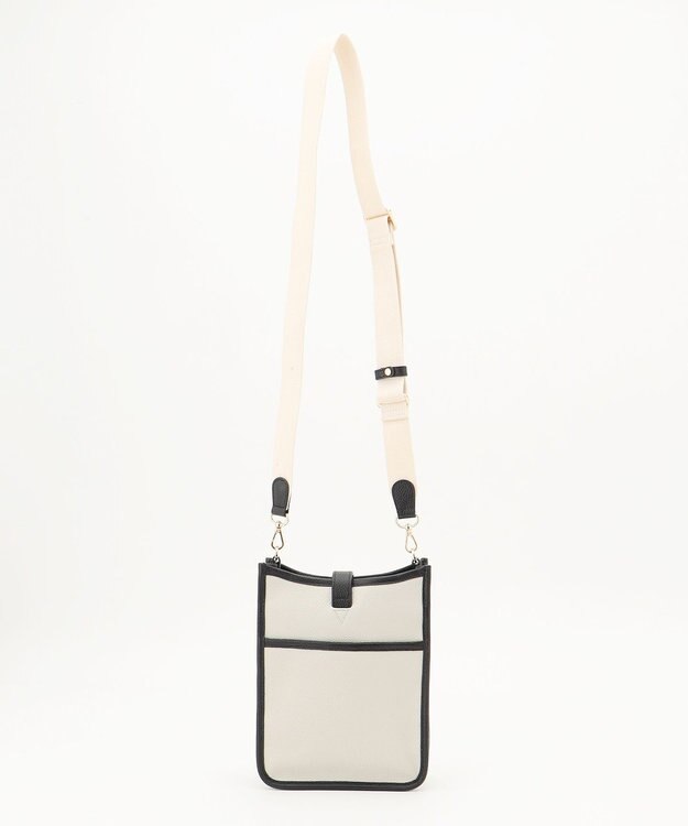 LA BAGAGERIE スクエアレザーミニショルダーバッグ アイボリー