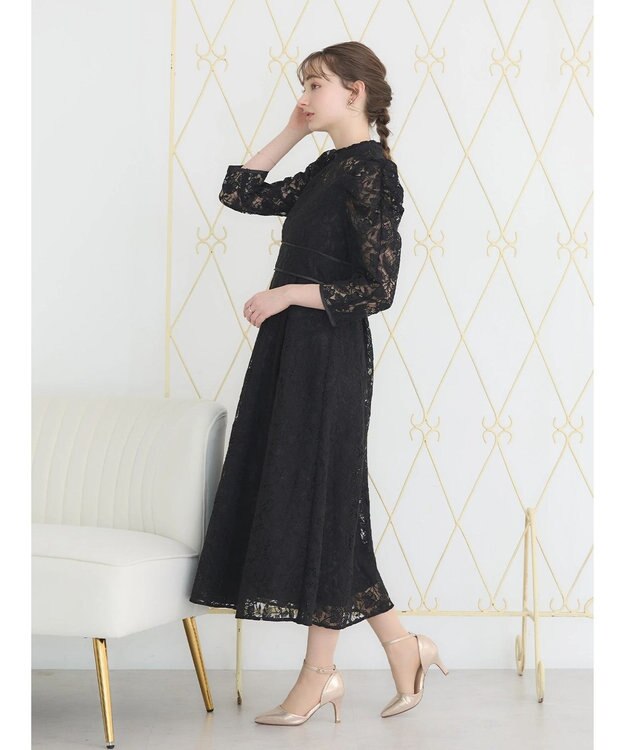 earth music&ecology 総レースワンピース Black