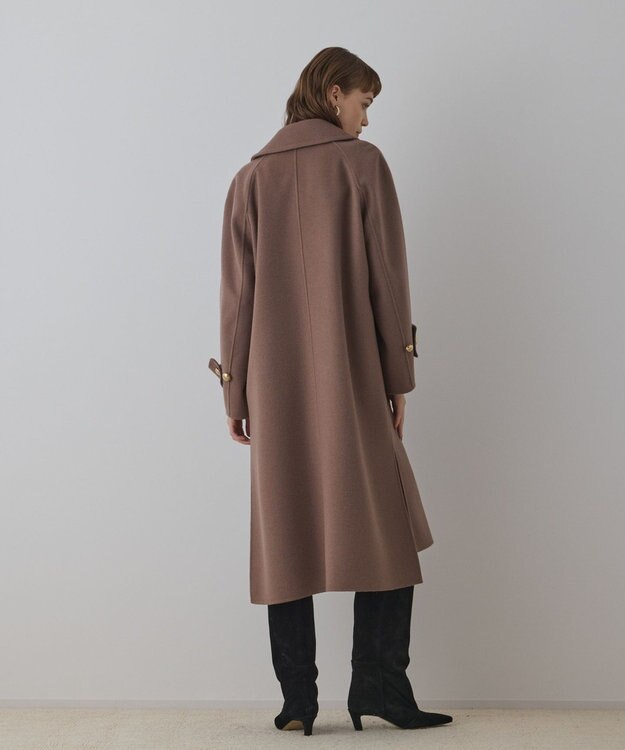 GRACE CONTINENTAL ウールカシミヤリバーコート ブラウン
