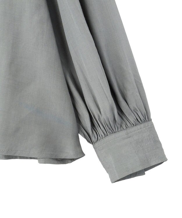 CRAFT STANDARD BOUTIQUE インド製 ボリュームスリーブブラウス Gray