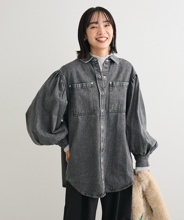 Green Parks ・Ｐｅｔｉｔ　Ｆｌｅｕｒ　ジャガードハイネックロンＴ Light Gray