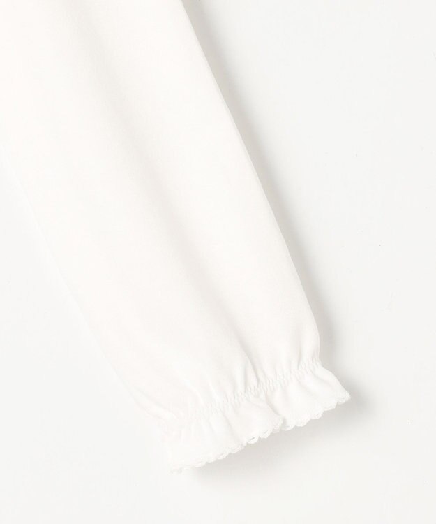 ANY KIDS 襟なしカットソーブラウス ホワイト