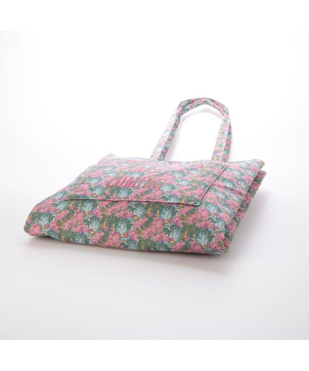 UNBILLION カシュカシュ cachecache / 柄プリント3パーテーショントートバッグ ブルーミックス