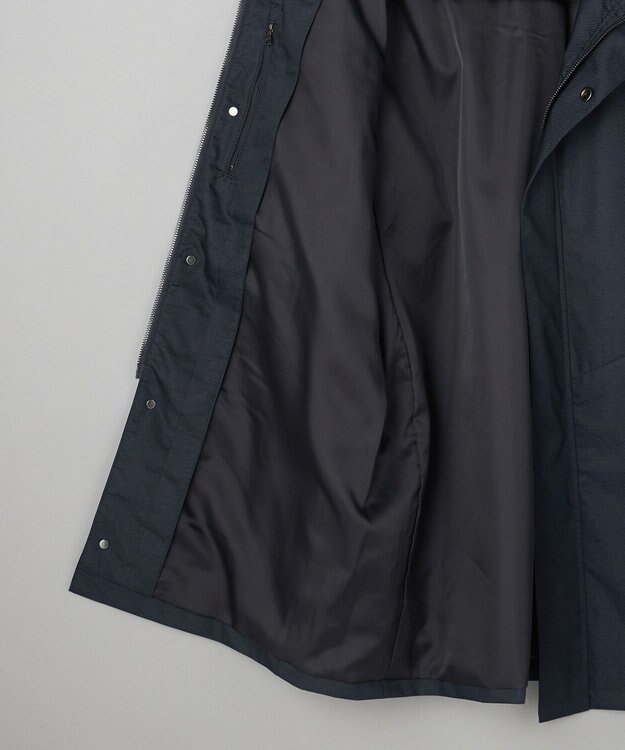 GOTAIRIKU 25年新作/3シーズン対応【仕事で着用可】メランジカルゼ フーデッドブルゾン_無地 ネイビー系