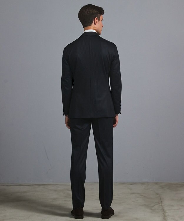 GOTAIRIKU 【ストレッチ/洗える】Albini ジャージ シャツ_ カッタウェイカラー ホワイト系