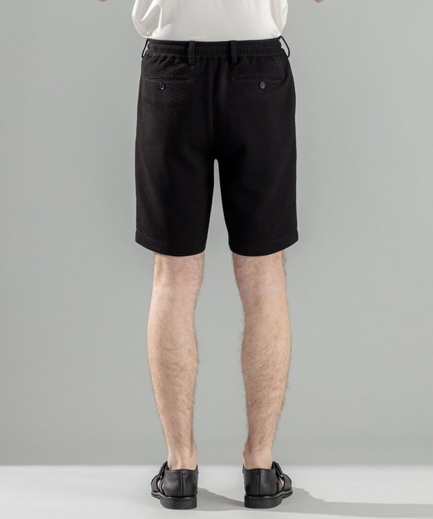 JOSEPH HOMME 新型【オリジナル素材/シワになりにくい/ウエストゴム仕様】 ライトタックジャージー ドロスト付シートパンツ / BERMUDA ブラック系