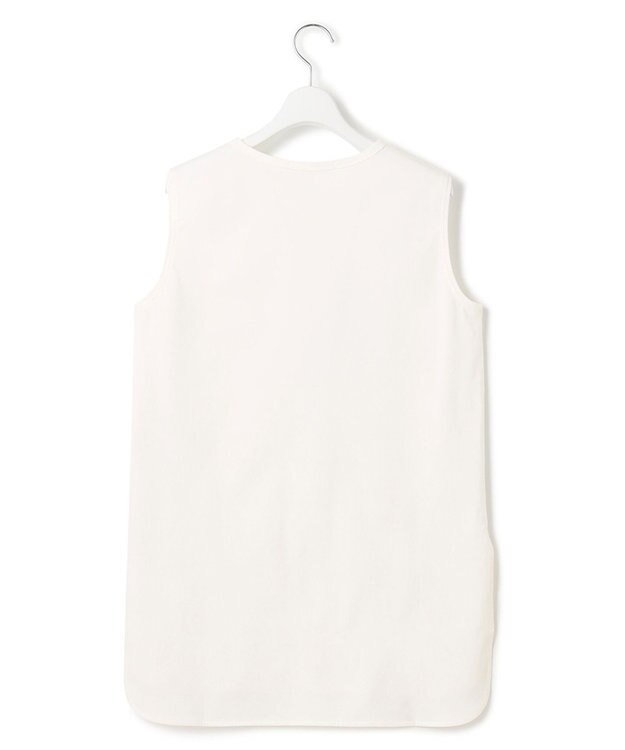 23区 L 【新色追加/洗える】コットンベアジャージー ノースリーブ Tシャツ ホワイト系