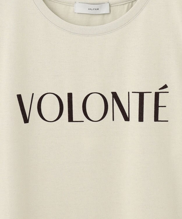 ANY L 【洗える】フロッキーロゴ Tシャツ オイスター