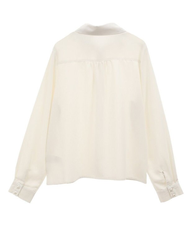 earth music&ecology 襟ビジューブラウス Off White