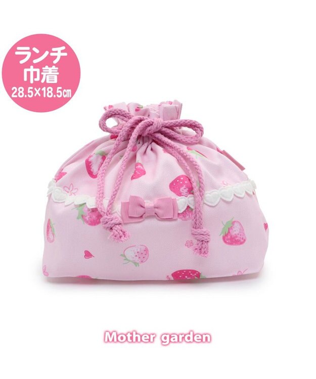 Mother garden マザーガーデン 野いちご ランチ巾着 《スケッチ柄》 スケッチ柄
