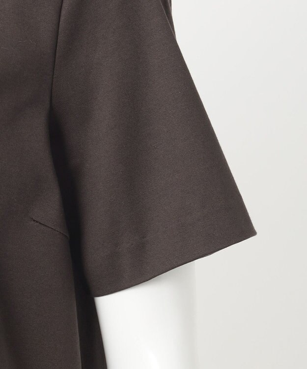 23区 L 【R(アール)】プレミアムコットンジャージー ペプラムカットソー ブラウン系