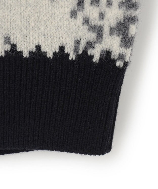 JOSEPH HOMME 【LEON 掲載】【HIGH GRADE LINE】ウルフジャガード  モックネック ブラック系5