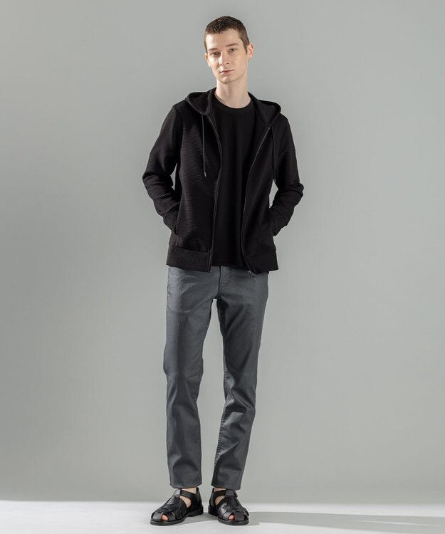 JOSEPH HOMME 新色追加【オリジナル素材/シワになりにくい】ライトタックジャージー クルーネックＴシャツ ブラック系