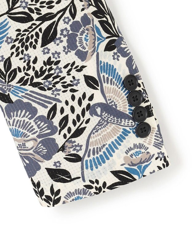 JOSEPH HOMME 新型・新柄【洗える/ストレッチ/シワになりにくい】クールドッツストレッチ メキシカンプリント ジャケット ホワイト系5