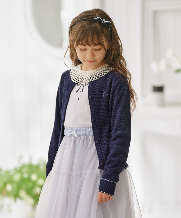 組曲 KIDS 【110-140㎝】クラシック カーディガン ネイビー系