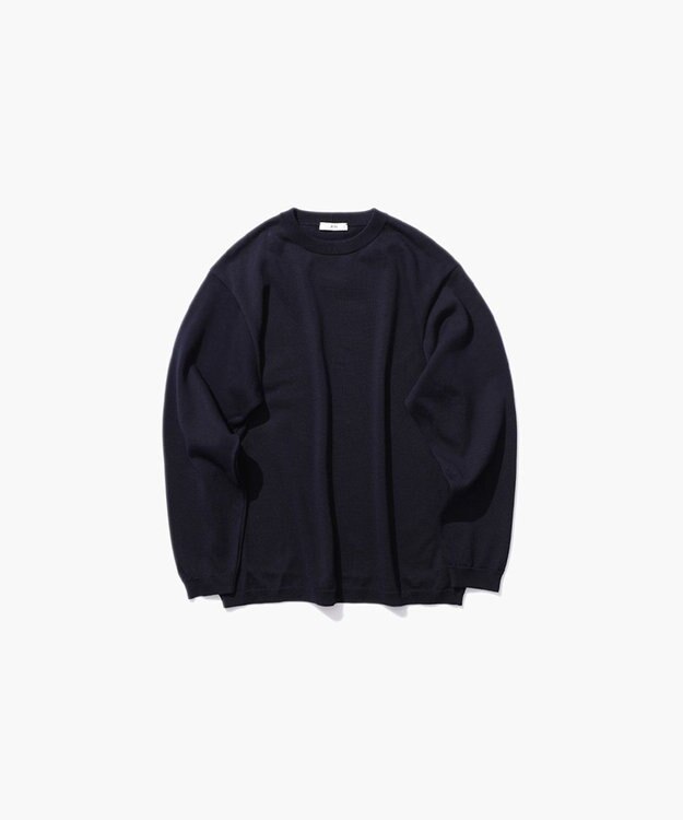 ATON NATURAL DYED ORGANIC | クルーネックセーター - UNISEX NAVY