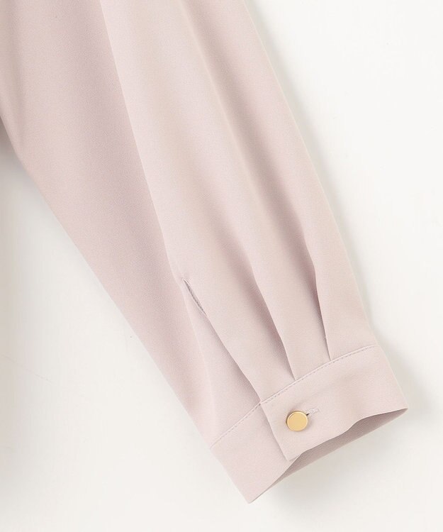 ANY SIS S 【洗える】フロントタック ブラウス ローズグレー×アイボリー