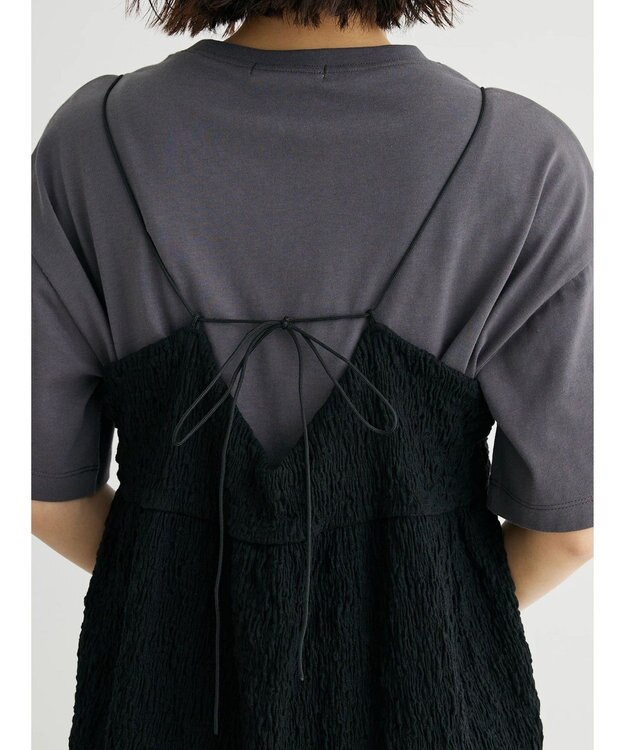 Green Parks カットＪＱキャミソール Black