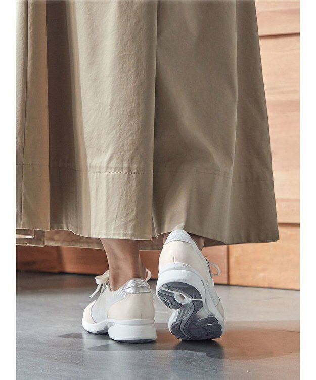 ASICS WALKING ペダラ スニーカー ジップ レディース 2E ホワイト系