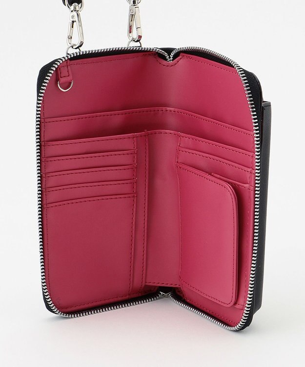 LA BAGAGERIE 【MONICA】バイカラー スマホショルダー ブラック